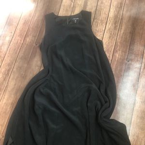 Eileen Fisher Lined Silk Sleeveless Handkerchief Hem Tank Dress Sz S/P